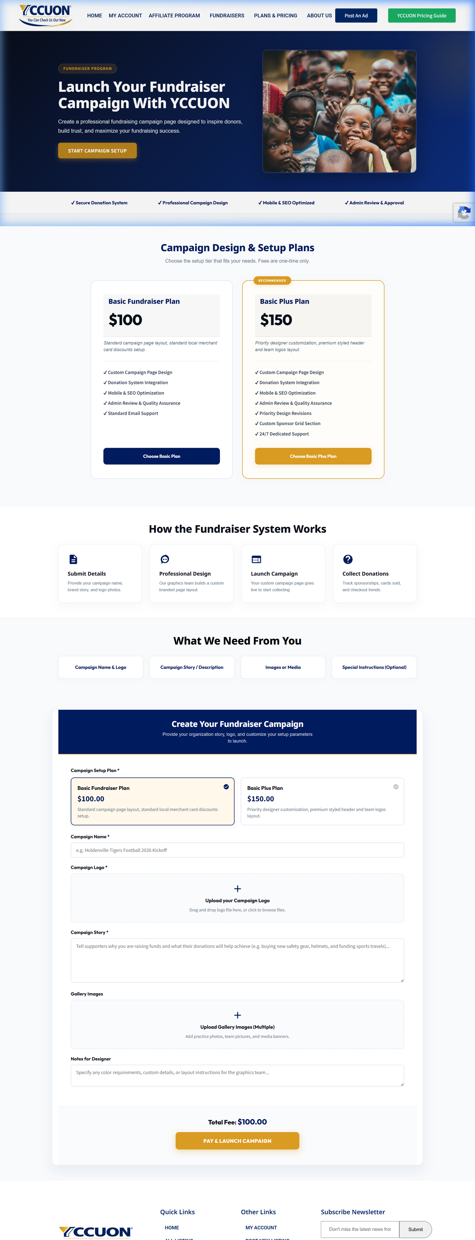 Live View - Campaign storefront design and plans wizard