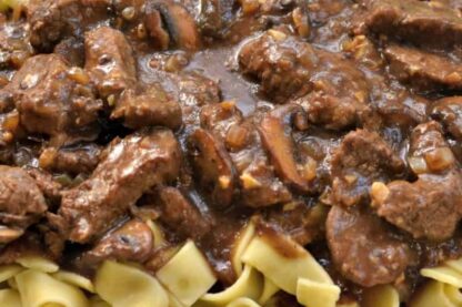 Friday Special Beef Tips and Noodles with salad, corn, and dinner roll $9.95 (click for more information)