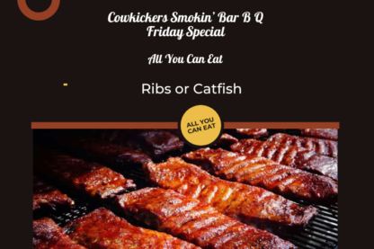 All-You-Can-Eat Ribs and Catfish: Friday Nights at Cowkickers Smokin' Bar-B-Que