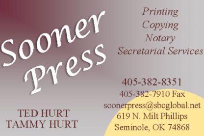 Sooner Press | Printing, Copies & Secretarial Support