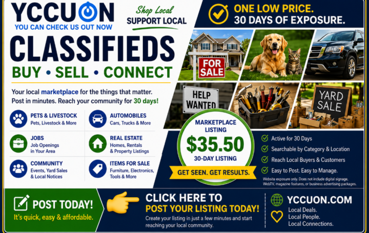 YCCUON Classifieds – Buy, Sell, and Connect Locally 