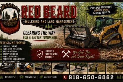 Red Beard Mulching and Land Management | Professional Land Clearing, Forestry Mulching, Fence Building & Site Preparation