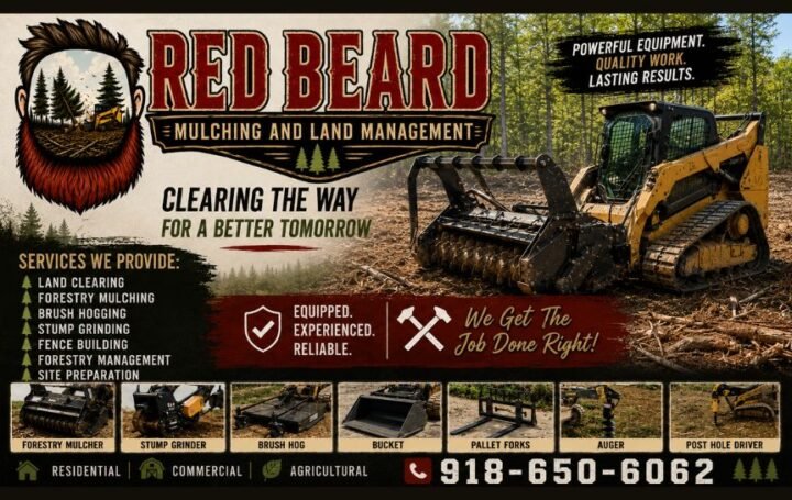 Red Beard Mulching and Land Management | Professional Land Clearing, Forestry Mulching, Fence Building & Site Preparation 