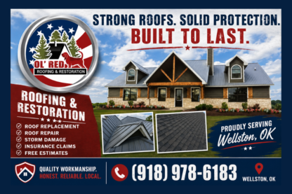 Ol’ Red Roofing & Restoration | Roofing Contractor in Wellston, OK
